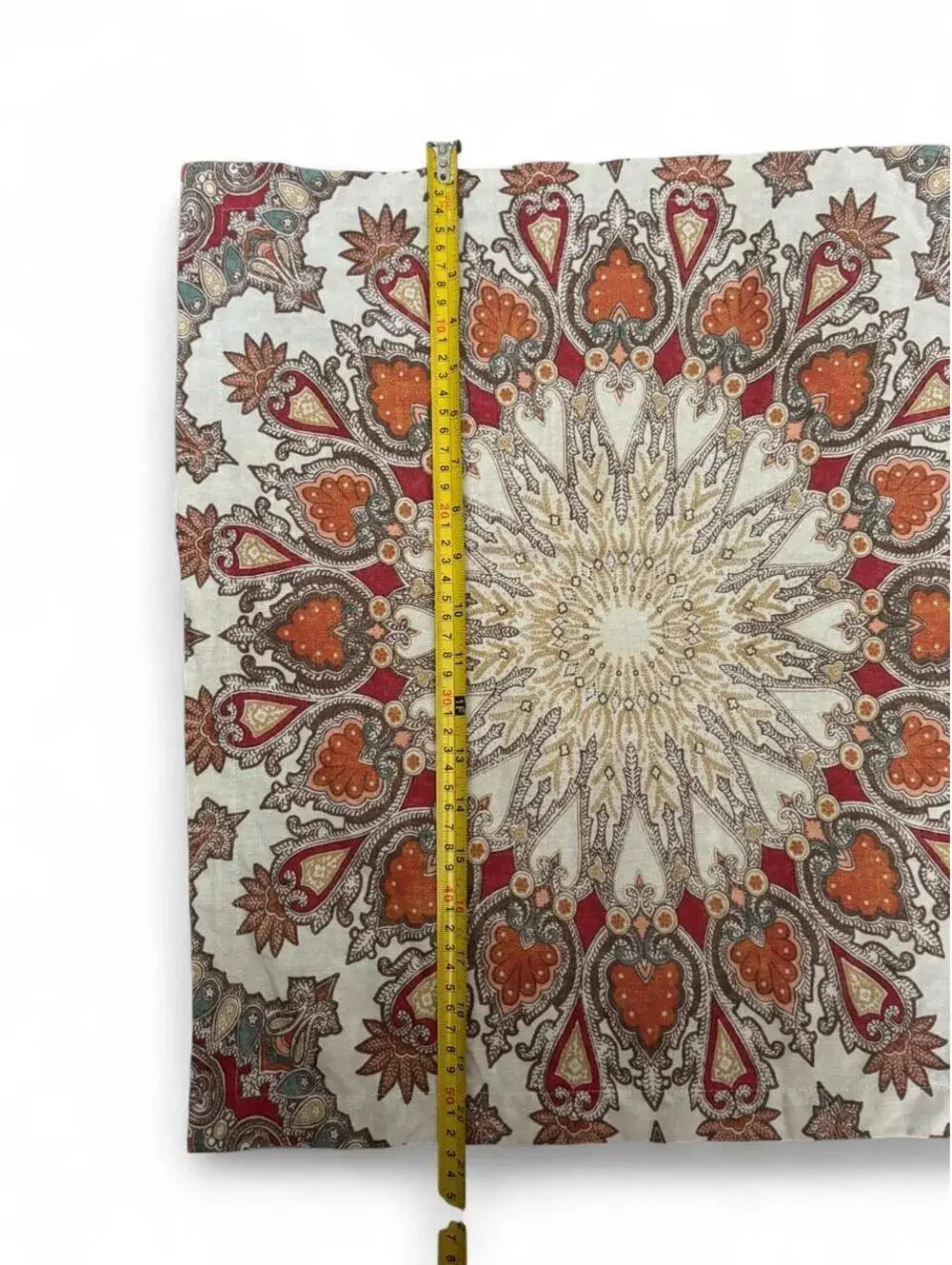 Pottery Barn Caroline Paisley 20” Table Topper/Napkin Cotton Linen